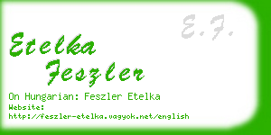 etelka feszler business card